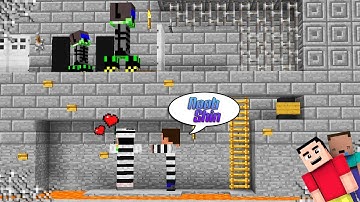 KHI NOOB VÀ SHIN TRỐN TÙ KHỎI CREEPER TRONG MINECRAFT !!!