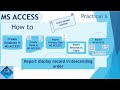 MS Access Practical Create Database & Table Set field Properties | Create Report | Computer Science