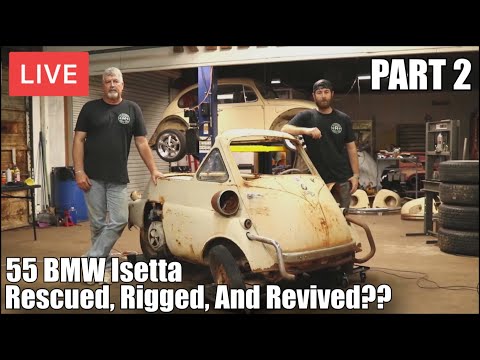 LIVE Part 2 BMW Isetta Barn Find| Will It Run Rigged With Rubber Band & Soda Bottle Lid?! | RESTORED