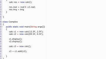 Addition and Subtraction of Complex Number: Java