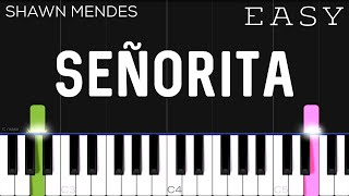 Video thumbnail of "Señorita - Shawn Mendes, Camila Cabello | EASY Piano Tutorial"