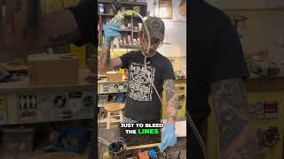 In-house mosaic pin-making process.