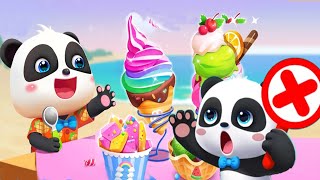 Little Panda's Ice Cream Stand - Learn to Make 4 Different Types of Ice Cream - Babybus Games screenshot 4