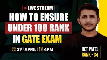 How to Ensure Under 100 rank in Gate | Gate Preparation Strategy | @GATEATZEAL