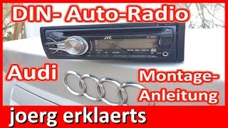 Autoradio einbauen Audi A4 mit Aktivsystem Bose ISO Norm Android JVC Tutorial Nr. 243