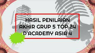 HASIL PENILAIAN AKHIR GRUP 5 TOP 24 D'ACADEMY ASIA 4 NABILA INDONESIA NYARIS TERSENGGOL