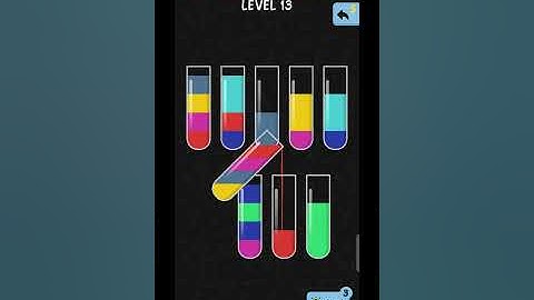 💦 water color sort level 13 walkthrough solution ios/android 💦 #shorts #watercolorsort