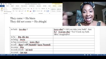 AIS Igbo Verb Conjugation #3_Beginner