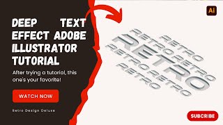 How To Create Deep Text Effect In Adobe Illustrator | 2024 Tutorial