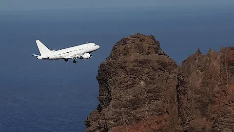 Titan Airways Airbus A318 landing at St Helena Air...