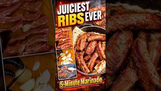 Juiciest Grilled Ribs Ever | 5-Minute Marinade #juicyribs#bbqribs#grilledribs#bbqrecipe#shorts