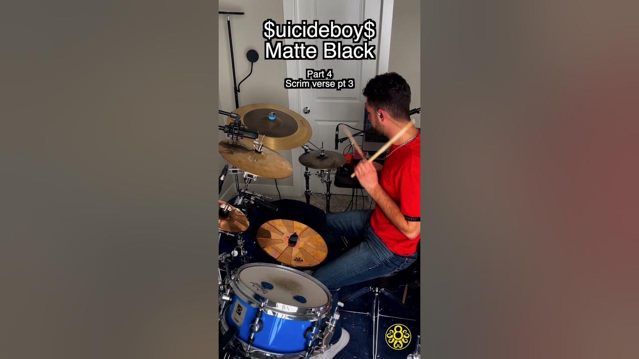 (P4) MATTE BLACK $UICIDEBOY$ DRUM COVER #greyday #g59 #g59records #suicideboys