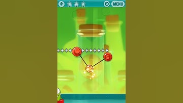 Cut The Rope Experiments 3-19 Sticky Steps Walkthrough /  Solution Level Guide. 3 Stars.