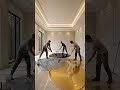 Luxury Metallic Epoxy Marble Floor Transformation | Silver Gray, Piano Black & Gold | 8K Satisfying