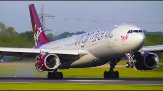 Early Morning Close Up Arrivals at Manchester Airport, RW05R |