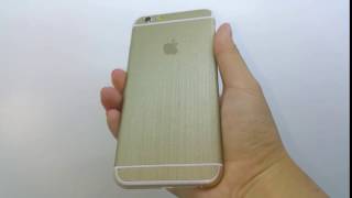 Download lagu Golden page texture - golden color brushed metal film - made by DAQIN mobile case machine