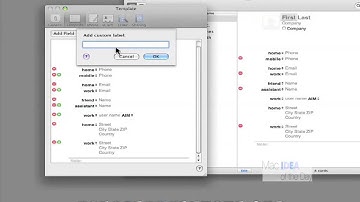 Mac Address Book OS version 10.6 Part 4 - Customizing fields