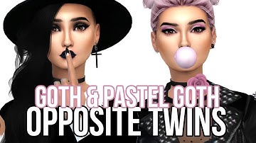 The Sims 4: Create A Sim || Opposite Twins [Goth/Pastel Goth]
