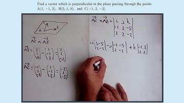 Finding a vector perpendicular to a plane given 3 points