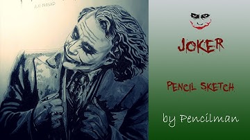 Drawing Joker (Heath Ledger)। from The Dark Knight। Pencil Sketch । Pencilverse