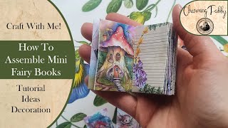 Make Miniature Books With Me DIY , Tiny Books Tutorial, Video