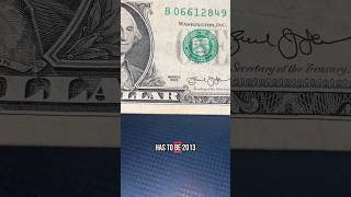 I found one of the 2013 dollar bills! #findingmoney #dollar #dollars #2013dollarbill #fyp
