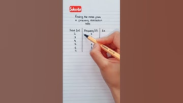 Finding the median from a frequency distribution table