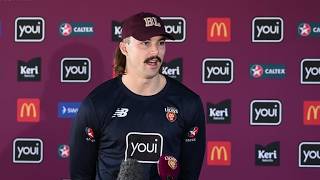 Sam Draper speaks during Brisbane Lions Training Session