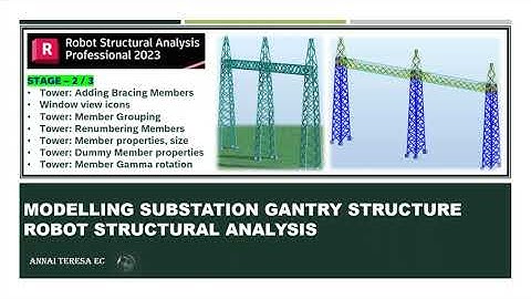 Modelling Substation Gantry structure | Robot Structural Analysis | STAGE 2 of 3