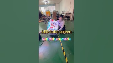 LED rotating cube screen! 🚀 #hturgb #cube  #leddisplay #ledscreendisplay