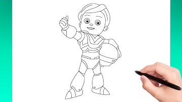 How To Draw Vir The Robot Boy - Step By Step Drawing