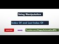 StringManipulation - IndexOf and LastIndexOf