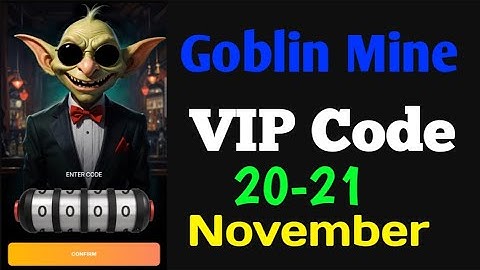 Goblin Mine game VIP Code today | 20-21 November | Goblin Mine