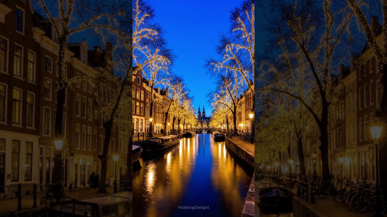 Amsterdam’s Blue Hour Christmas Dream 🤩🇳🇱 (Cozy Canal)