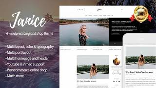 Janice - A Responsive WordPress Blog and Shop Theme | Themeforest Website Templates and Themes