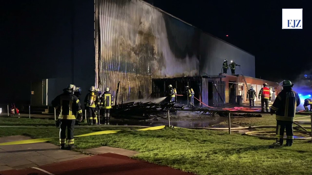 Feuer an der Sporthalle in Lüchow