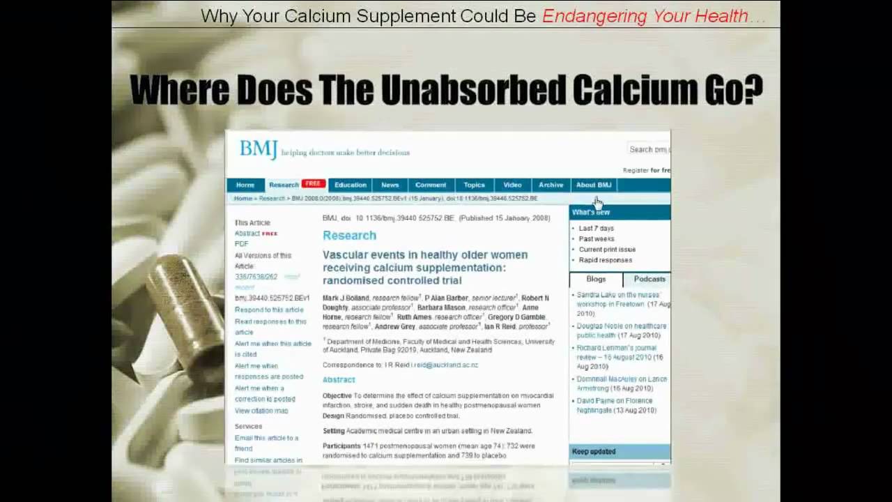 Calcium Supplements and Heart Attacks YouTube