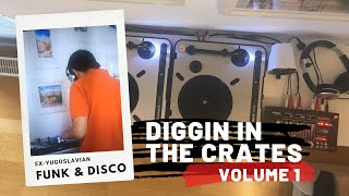 Vinyl 45 rpm mix set Funk disco Ex-Yu: Oldies from Ex-Yugoslavia portable turntables (Numark PT-01)