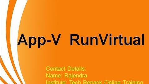 Microsoft App-V 5.0 Run Virtual
