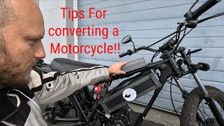 Converting a Motorcycle to Electric? Here a couple tips for your conversion