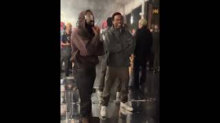 Kanye west, Chris rock, winnie Harlow, Yeezy fashion show music slap video song performance