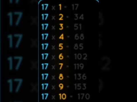 Table of 17