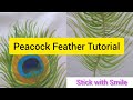 Peacock Feather Painting Tutorial | Fabric painting ideas #fabricpainting #peacockfeather #tutorial