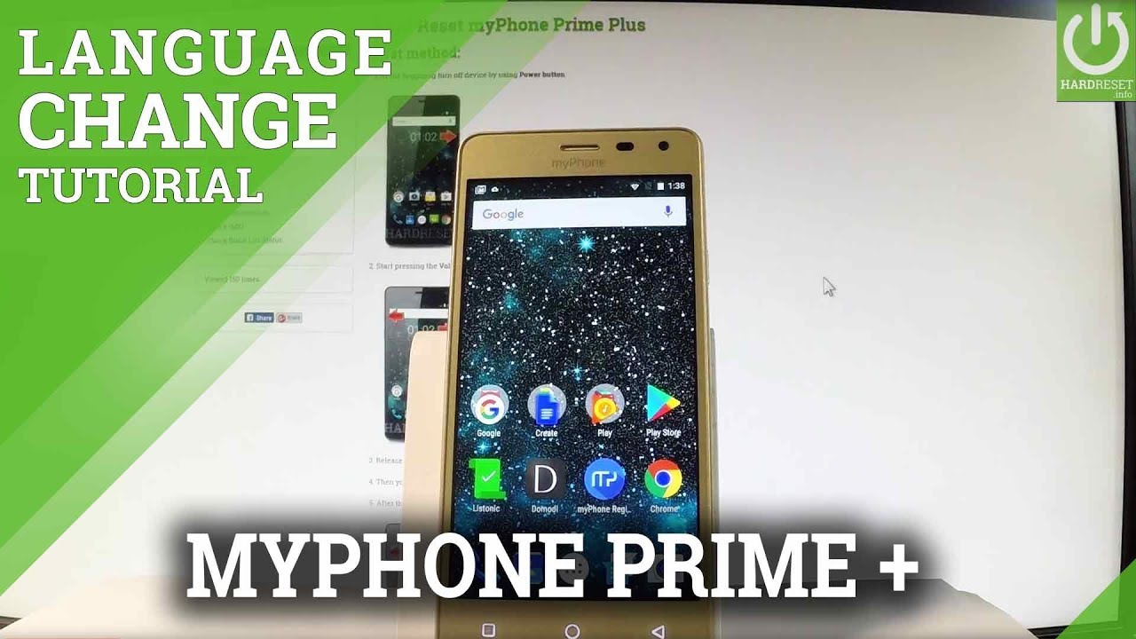 How to Change Language in myPhone Prime Plus - YouTube