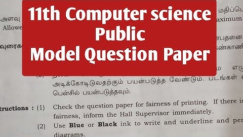 11th computer science model question paper 2022 Detailed Answer