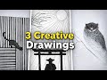 3 Creative Pencil Drawings ✏️ | Satisfying Art Compilation