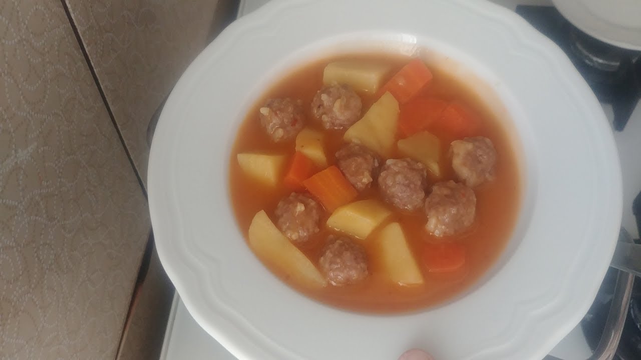 SEBZELİ SULU KÖFTE (200 gram kıymadan 3-4 kişilik ekonomik yemek)