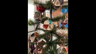 QUICK MAKE - Christmas Ornaments using Recycled Christmas Cards - Style 1 - Vonna Pfeiffer