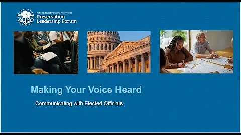 Making Your Voice Heard: Communicating with Elected Officials