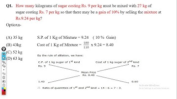 Alligations and Mixtures Tricks | Mixture and Alligations Concepts/Questions/Problems/Solutions
